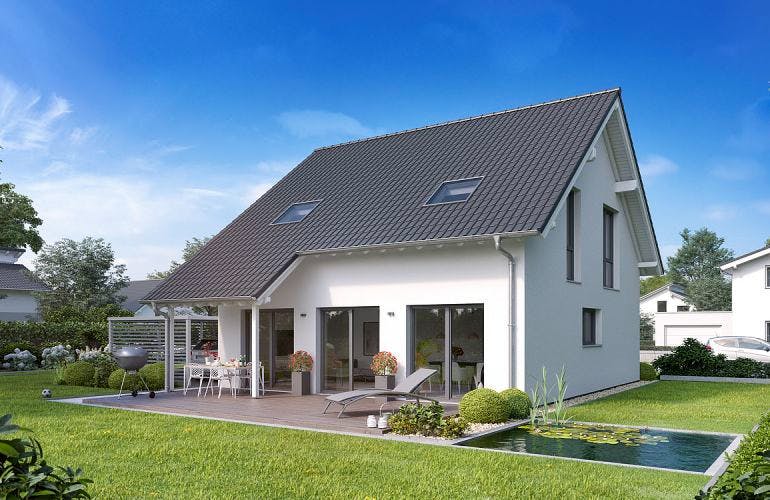 Massivhaus ARCHITEKTENHAUS JANO von KHC Bauträger Schlüsselfertig ab 262900€, Außenansicht 2