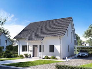 Massivhaus ARCHITEKTENHAUS JANO von Kern-Haus Chemnitz Schlüsselfertig ab 325900€, Satteldach-Klassiker Außenansicht 2