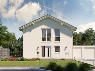 Massivhaus ARCHITEKTENHAUS JARA von Kern-Haus Chemnitz Schlüsselfertig ab 322900€, Satteldach-Klassiker Außenansicht 2