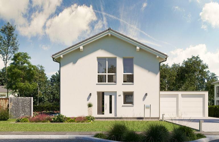 Massivhaus ARCHITEKTENHAUS JARA von KHC Bauträger Schlüsselfertig ab 274900€, Außenansicht 2