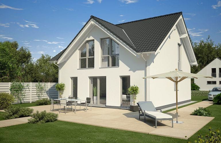 Massivhaus ARCHITEKTENHAUS KOMFORT von KHC Bauträger Schlüsselfertig ab 332900€, Außenansicht 2