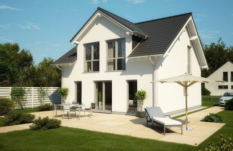 Massivhaus ARCHITEKTENHAUS KOMFORT von KHC Bauträger Schlüsselfertig ab 332900€, Außenansicht 1
