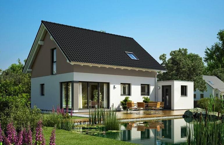 Massivhaus ARCHITEKTENHAUS LOOP CLASSIC von KHC Bauträger Schlüsselfertig ab 231900€, Außenansicht 1