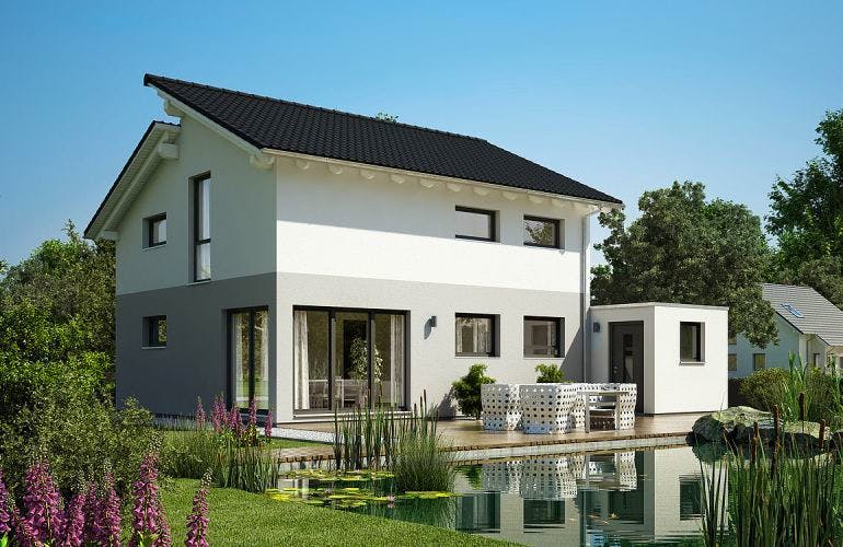 Massivhaus ARCHITEKTENHAUS LOOP PULT von KHC Bauträger Schlüsselfertig ab 327900€, Außenansicht 1