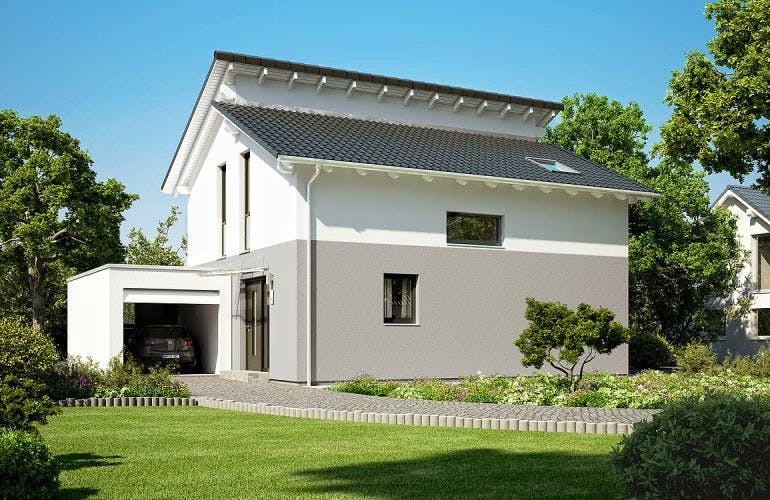 Massivhaus ARCHITEKTENHAUS LOOP PULT von KHC Bauträger Schlüsselfertig ab 327900€, Außenansicht 2