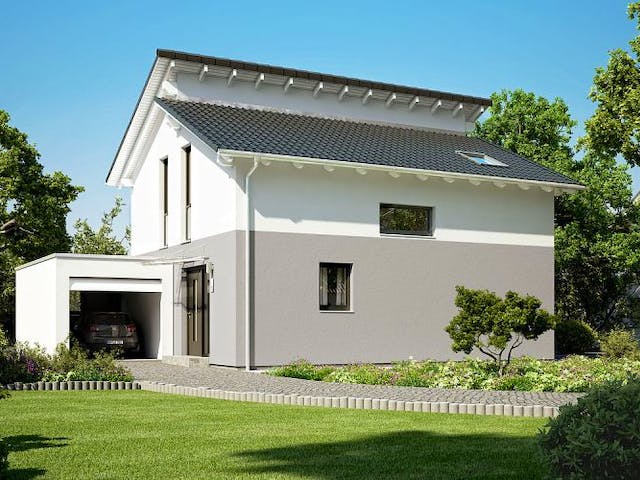 Massivhaus ARCHITEKTENHAUS LOOP PULT von KHC Bauträger Schlüsselfertig ab 327900€,  Außenansicht 1