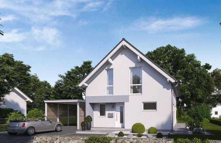 Massivhaus ARCHITEKTENHAUS LOU von KHC Bauträger Schlüsselfertig ab 309900€, Außenansicht 1