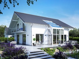 Massivhaus ARCHITEKTENHAUS LUCE von Kern-Haus Chemnitz Schlüsselfertig ab 562900€, Satteldach-Klassiker Außenansicht 1