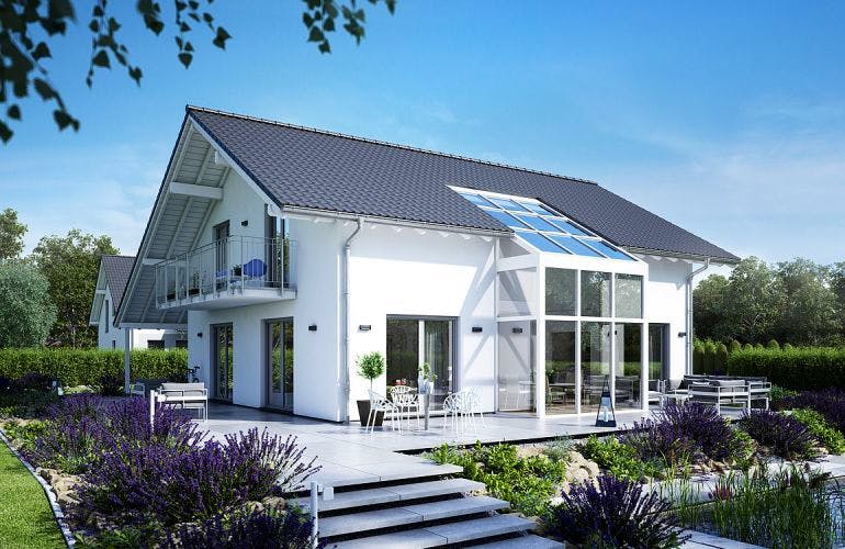 Massivhaus ARCHITEKTENHAUS LUCE von KHC Bauträger Schlüsselfertig ab 439900€, Außenansicht 1