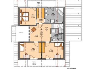 Massivhaus ARCHITEKTENHAUS LUCE von Kern-Haus Chemnitz Schlüsselfertig ab 562900€, Satteldach-Klassiker Grundriss 1