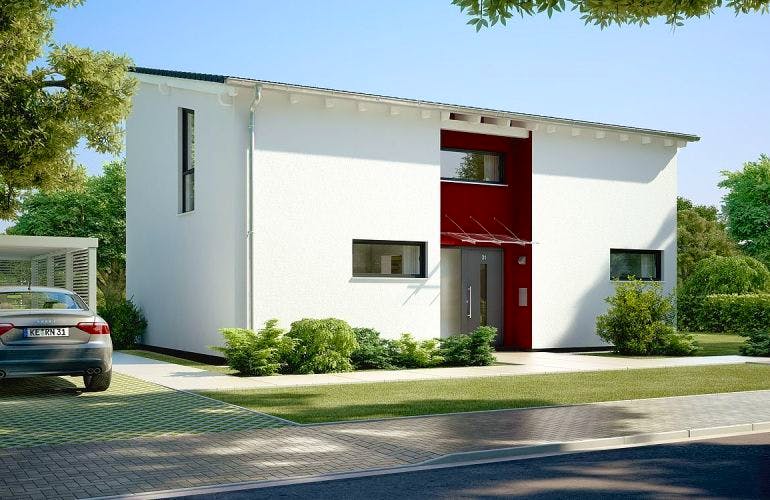 Massivhaus ARCHITEKTENHAUS VIO PLUS von KHC Bauträger Schlüsselfertig ab 276900€, Außenansicht 1