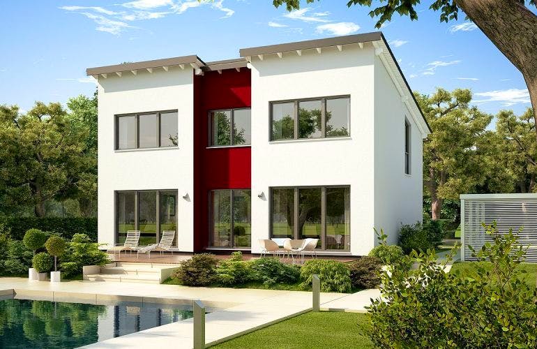 Massivhaus ARCHITEKTENHAUS VIO PLUS von KHC Bauträger Schlüsselfertig ab 276900€, Außenansicht 2