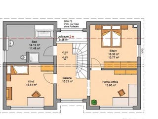 Massivhaus ARCHITEKTENHAUS VIO PLUS von Kern-Haus Chemnitz Schlüsselfertig ab 355900€, Pultdachhaus Grundriss 1