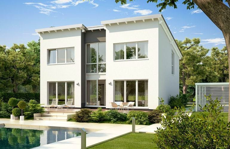 Massivhaus ARCHITEKTENHAUS VIO von KHC Bauträger Schlüsselfertig ab 378900€, Außenansicht 1
