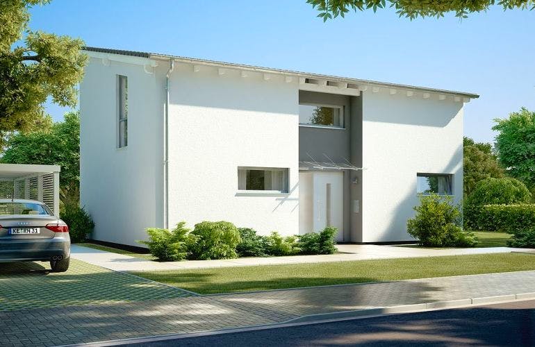 Massivhaus ARCHITEKTENHAUS VIO von KHC Bauträger Schlüsselfertig ab 378900€, Außenansicht 2
