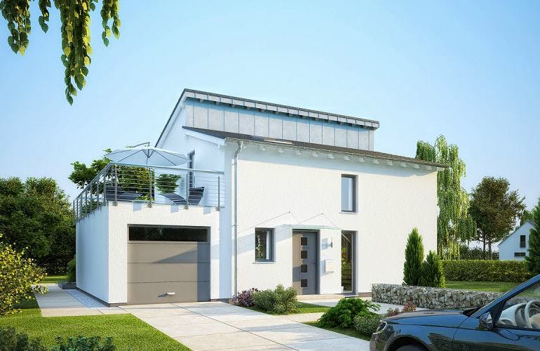 Massivhaus ARCHITEKTENHAUS VISION PLUS von KHC Bauträger Schlüsselfertig ab 358900€, Stadtvilla Außenansicht 1