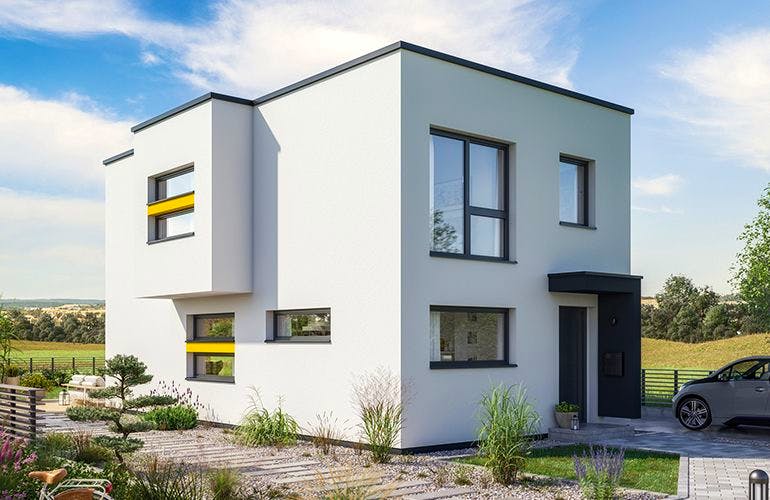 Fertighaus BALANCE 120 V3 von Bien-Zenker Schlüsselfertig ab 308787€, Cubushaus Außenansicht 1