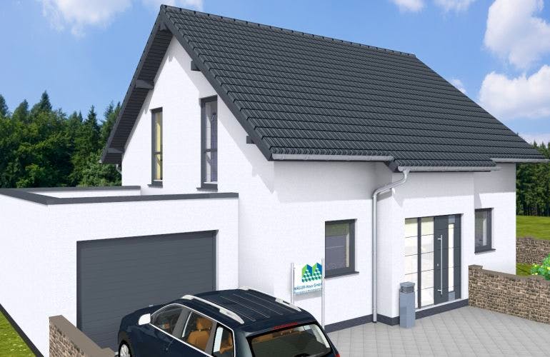 Massivhaus Basic 120 SD von Wäller-Haus Schlüsselfertig ab 244900€, Außenansicht 2