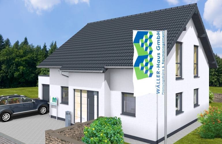 Massivhaus Basic 120 SD von Wäller-Haus Schlüsselfertig ab 244900€, Außenansicht 1