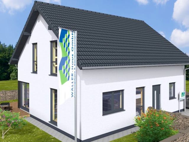 Massivhaus Basic 135 SD/FDG von Wäller-Haus Schlüsselfertig ab 284900€,  Außenansicht 1