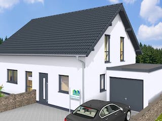 Massivhaus Basic 135 SD/FDG von Wäller-Haus Schlüsselfertig ab 284900€, Außenansicht 2