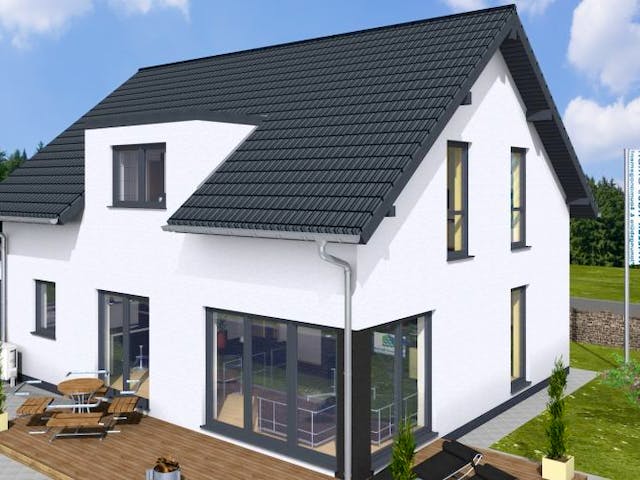 Massivhaus Basic 135 SD/FDG von Wäller-Haus Schlüsselfertig ab 284900€,  Außenansicht 3