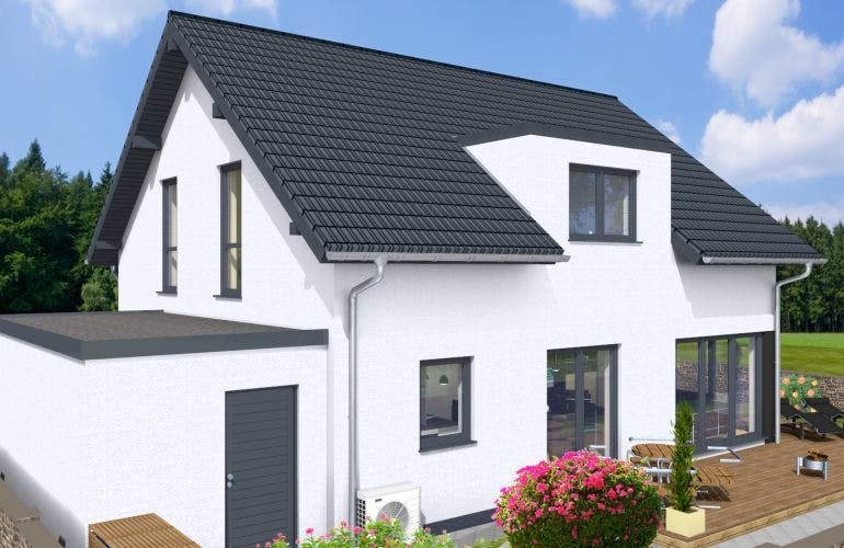 Massivhaus Basic 135 SD/FDG von Wäller-Haus Schlüsselfertig ab 284900€, Außenansicht 2