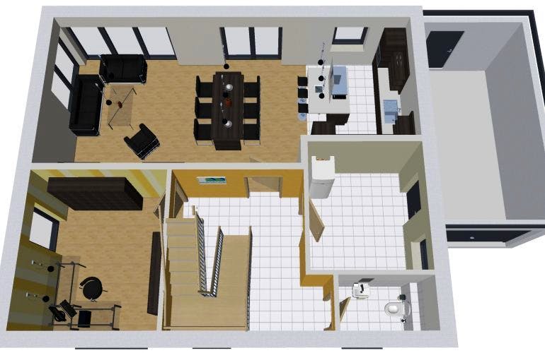 Massivhaus Basic 135 SD/FDG von Wäller-Haus Schlüsselfertig ab 284900€, Grundriss 1