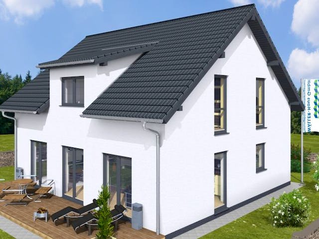 Massivhaus Basic 150 SD von Wäller-Haus Schlüsselfertig ab 319900€,  Außenansicht 1