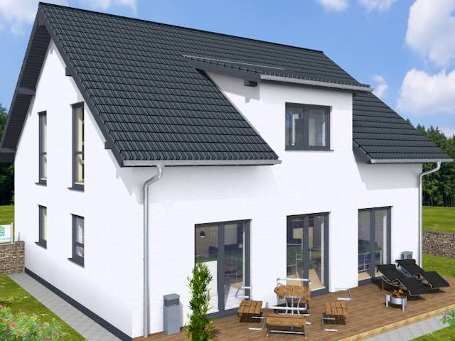 Massivhaus Basic 150 SD von Wäller-Haus Schlüsselfertig ab 319900€,  Außenansicht 2