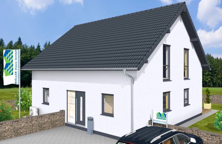 Massivhaus Basic 150 SD von Wäller-Haus Schlüsselfertig ab 319900€, Außenansicht 2