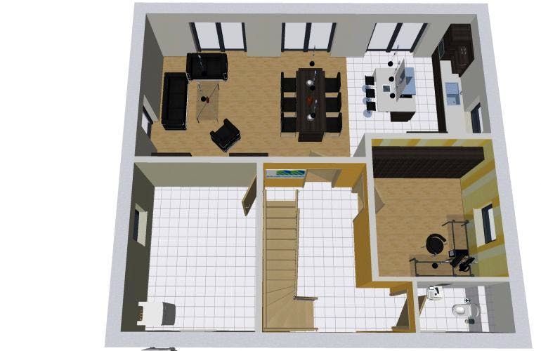 Massivhaus Basic 150 SD von Wäller-Haus Schlüsselfertig ab 319900€, Grundriss 1