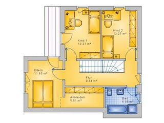 Massivhaus Bauhaus Astert 10-015 von Econ Das Haus, Cubushaus Grundriss 1