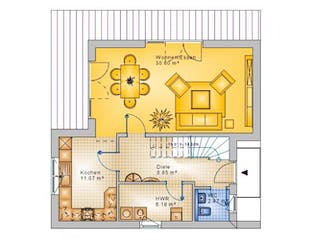 Massivhaus Bauhaus Astert 10-015 von Econ Das Haus, Cubushaus Grundriss 2