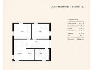 Massivhaus Bauhaus I 130 von Rostow Massivhaus, Cubushaus Grundriss 2
