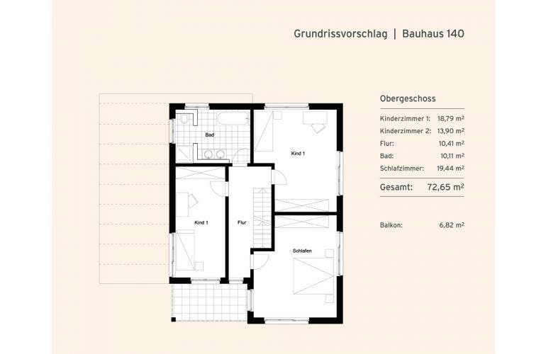 Massivhaus Bauhaus II 140 von Rostow Massivhaus, Cubushaus Grundriss 2