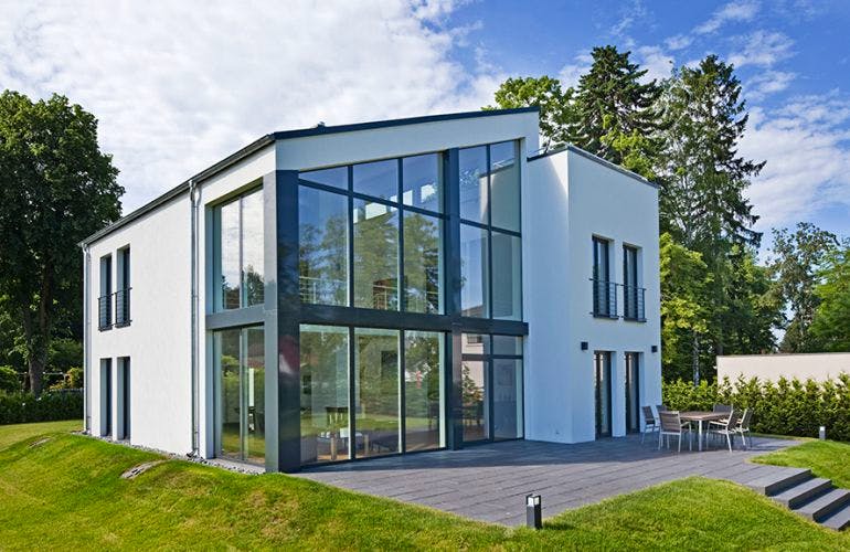 Massivhaus Bauhaus Jonas von Zaunmüller Massivhaus, Cubushaus Außenansicht 1