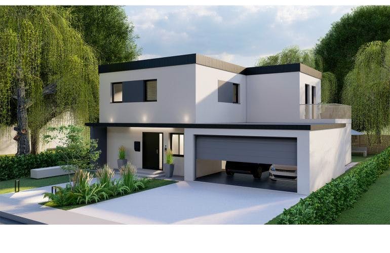 Massivhaus Bauhaus Münstermaifeld 10-085 von Econ Das Haus, Außenansicht 1