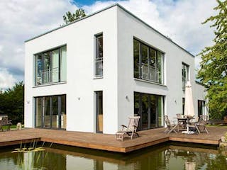 Massivhaus BAUHAUS von Kagebau, Cubushaus Außenansicht 1