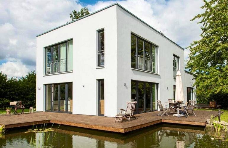 Massivhaus BAUHAUS von Kagebau, Cubushaus Außenansicht 1