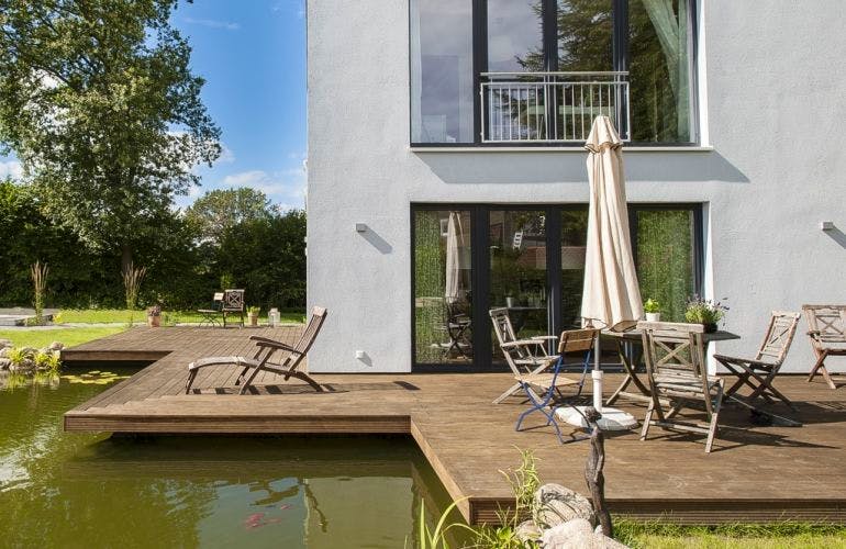 Massivhaus BAUHAUS von Kagebau, Cubushaus Außenansicht 2