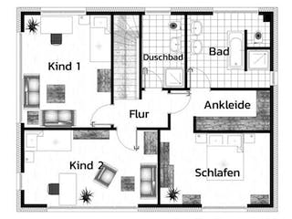 Massivhaus BAUHAUS von Kagebau, Cubushaus Grundriss 2