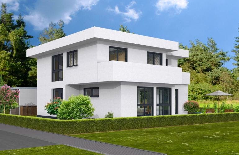 Massivhaus Berlin 164 von PRO-IM Neo, Cubushaus Außenansicht 1