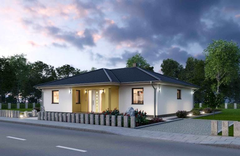 Massivhaus BGL 121/120 von SCHIEREN Hauskonzepte, Bungalow Außenansicht 2
