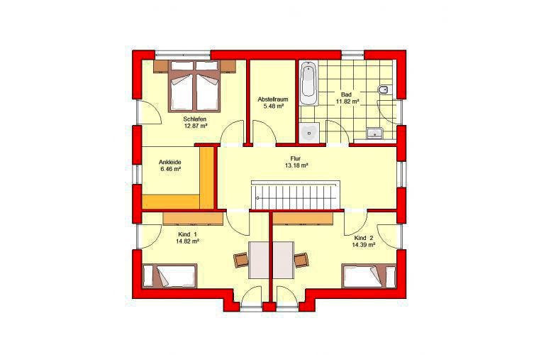 Massivhaus Bingen 158 von PRO-IM Neo, Stadtvilla Grundriss 1