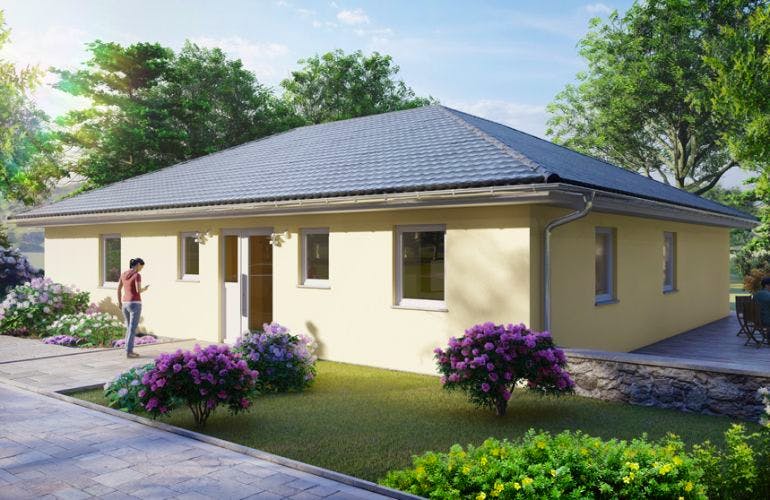 Massivhaus Bungalow ARENDSEE von Aktuell Bau, Bungalow Außenansicht 1