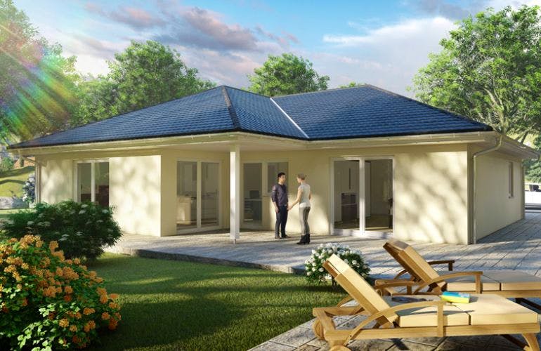 Massivhaus Bungalow ARENDSEE von Aktuell Bau, Bungalow Außenansicht 2