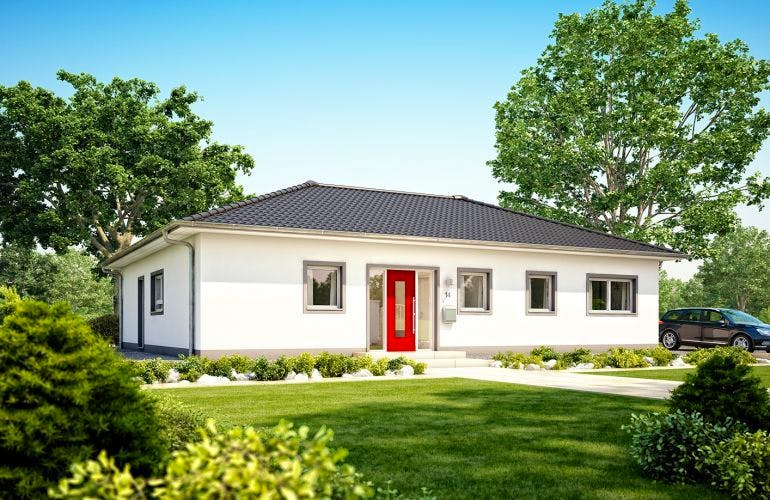 Massivhaus BUNGALOW BALANCE von KHC Bauträger Schlüsselfertig ab 363900€, Bungalow Außenansicht 2