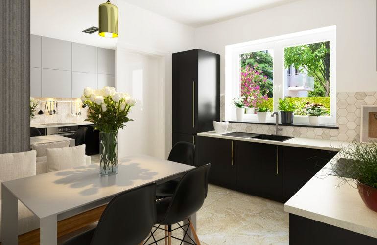 Massivhaus Bungalow BL 115 Basis von Baudirekt, Innenansicht 1