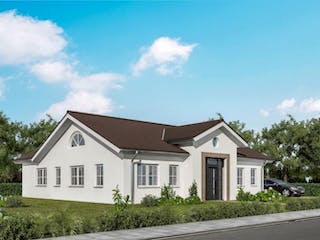 Massivhaus Bungalow BL 115 Variante M von Baudirekt,  Außenansicht 1